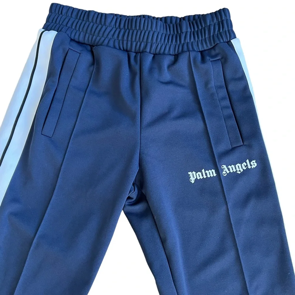 Palm Angels Track Pants Men’s Size Small CORE CLASSIC COLOR NAVY BLUE WHITE